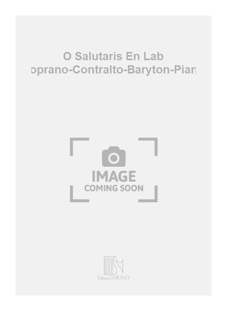 O Salutaris En Lab Soprano-Contralto-Baryton-Piano